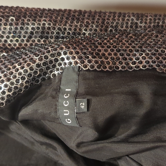Gucci sequin and seed bead metallic blazer. Frida Giannini era Gucci. - Picture 3 of 8